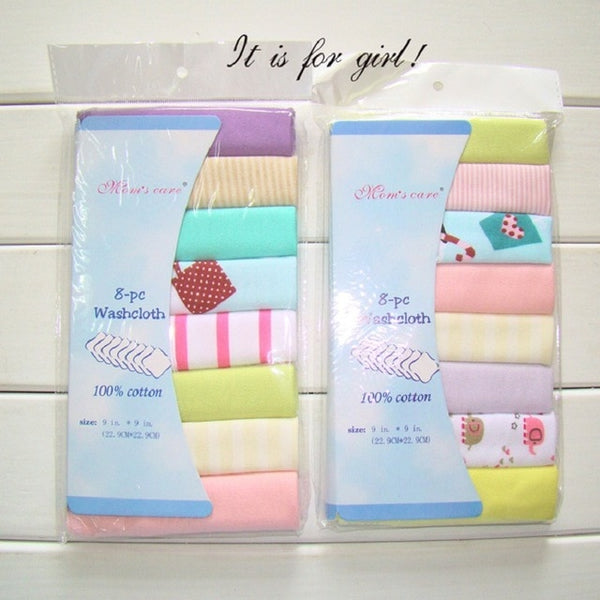 8pcs/pack 100% Cotton Newborn Baby Towels
