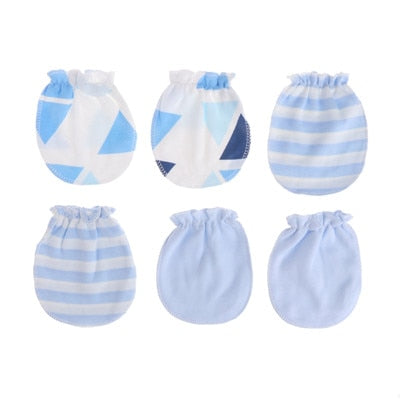 3 Pairs Baby Anti Scratching Gloves