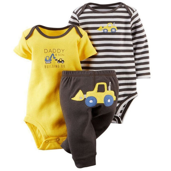 3pcs Baby Boys Clothing Set 6-24M