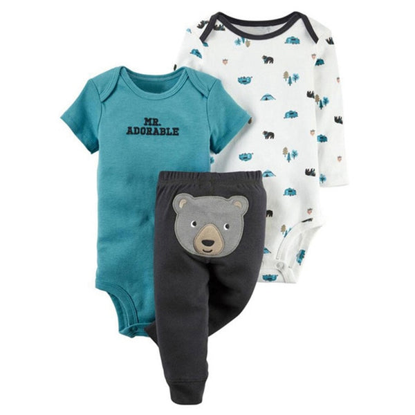 3pcs Baby Boys Clothing Set 6-24M