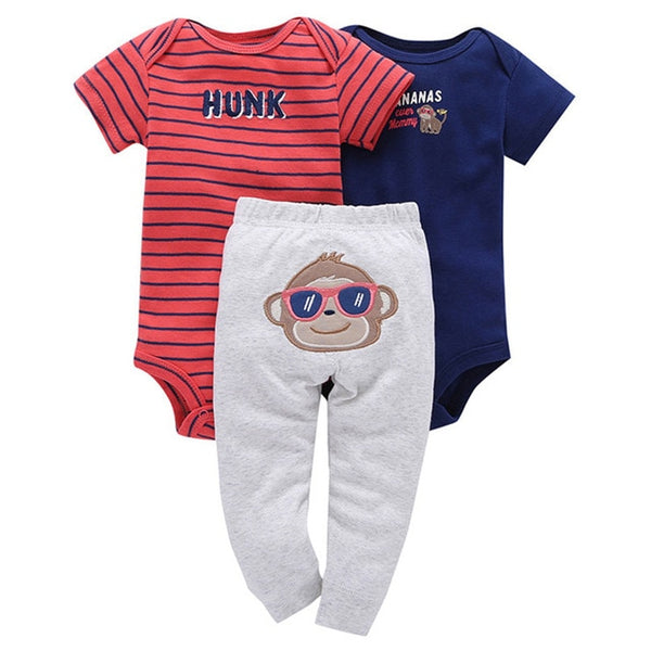 3pcs Baby Boys Clothing Set 6-24M