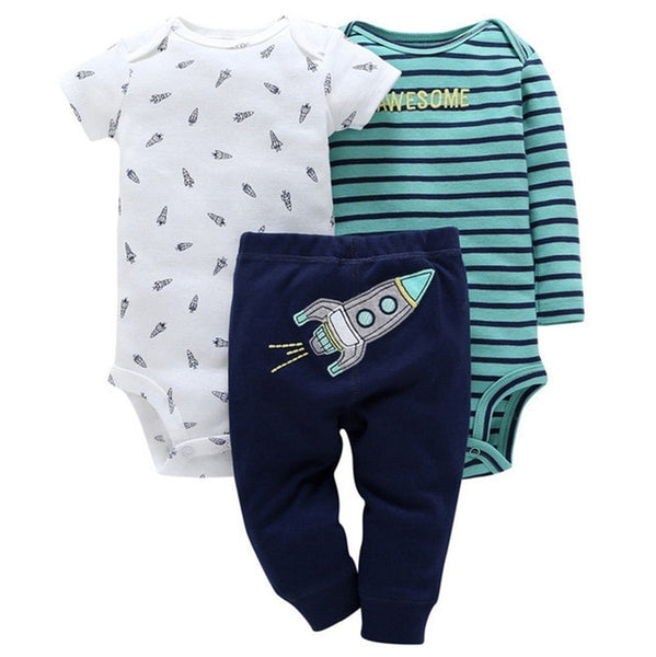 3pcs Baby Boys Clothing Set 6-24M
