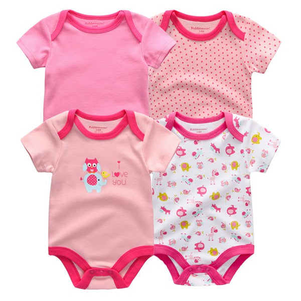 4pcs Baby Bodysuit 0-12M