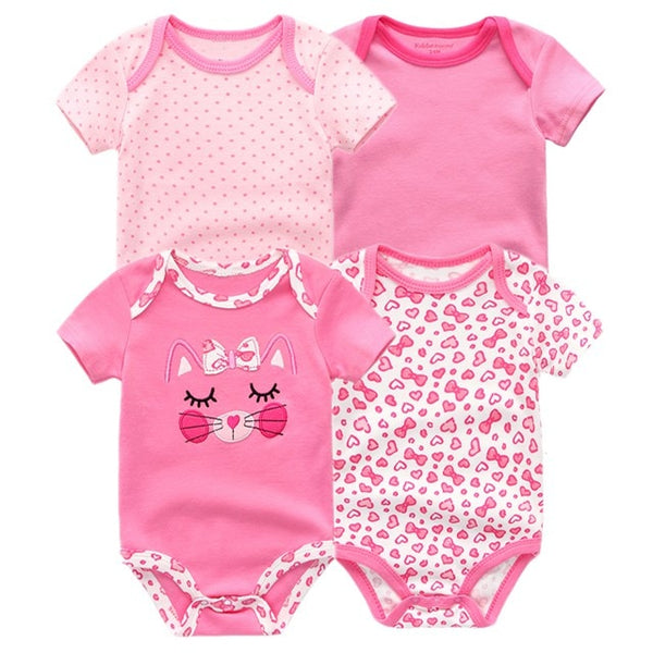 4pcs Baby Bodysuit 0-12M