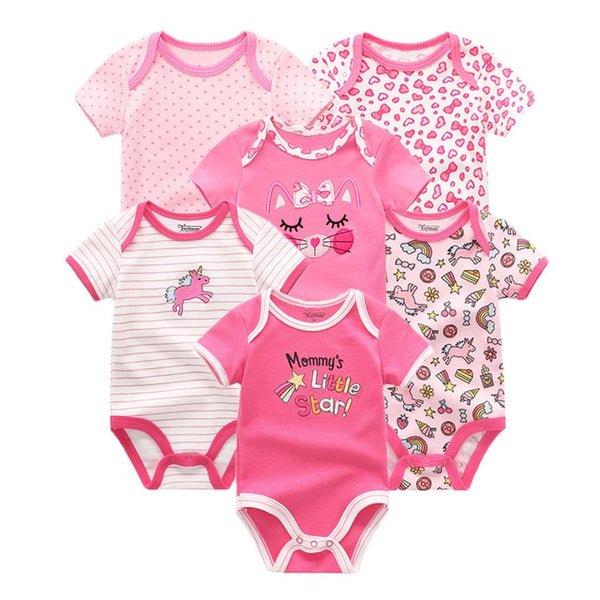 6pcs Baby Bodysuit 0-12M