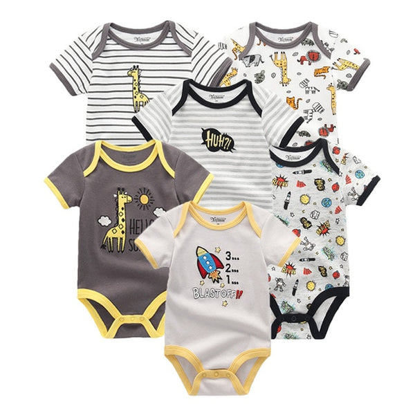 6pcs Baby Bodysuit 0-12M