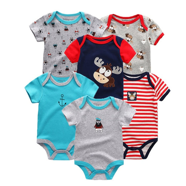 6pcs Baby Bodysuit 0-12M