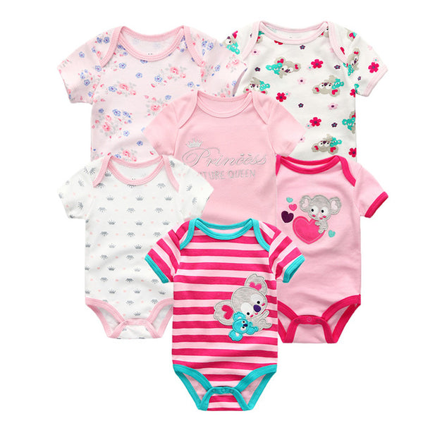 6pcs Baby Bodysuit 0-12M