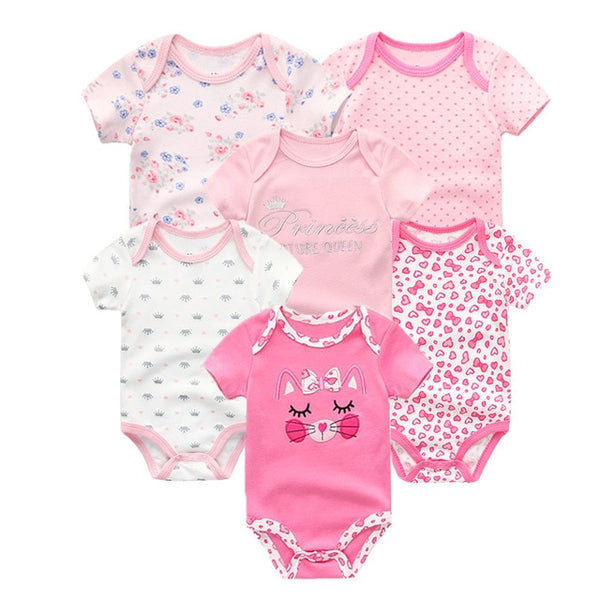 6pcs Baby Bodysuit 0-12M