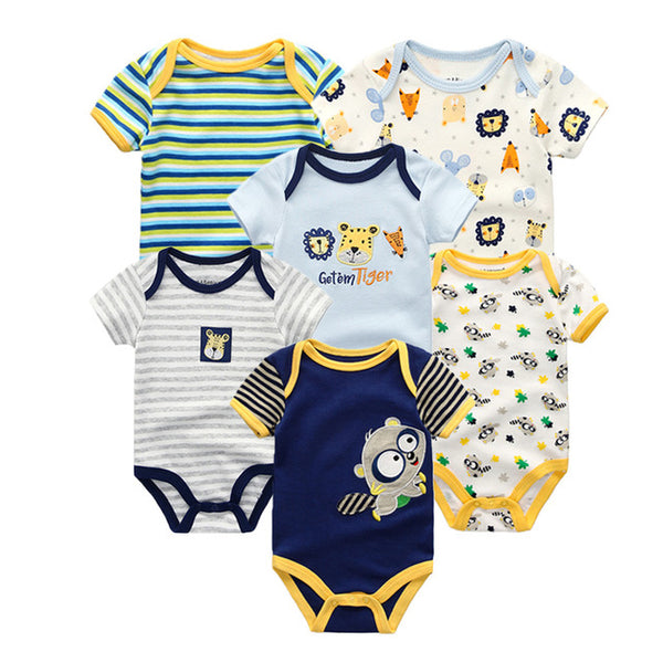 6pcs Baby Bodysuit 0-12M