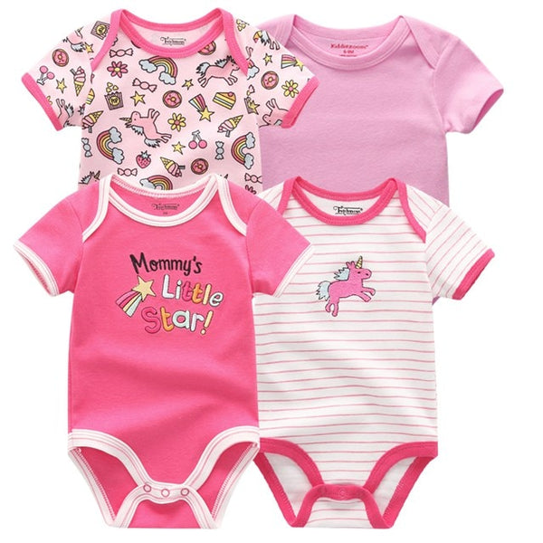 4pcs Baby Bodysuit 0-12M