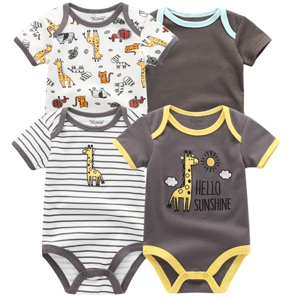 4pcs Baby Bodysuit 0-12M