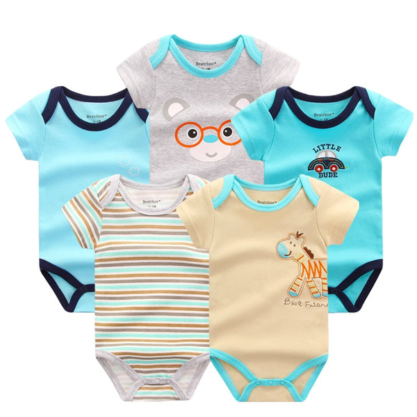 5pcs Baby Bodysuit 0-9M