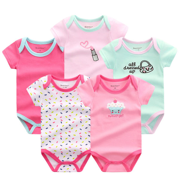 5pcs Baby Bodysuit 0-9M