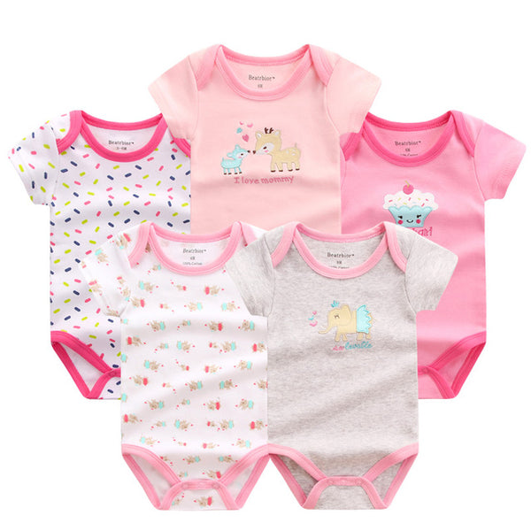 5pcs Baby Bodysuit 0-9M