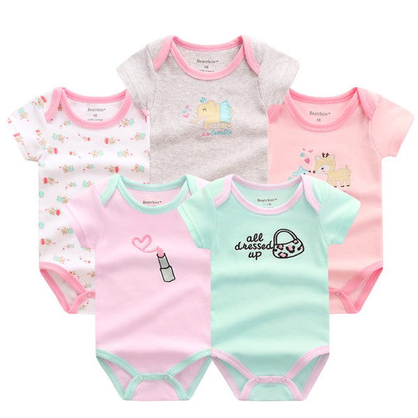 5pcs Baby Bodysuit 0-9M