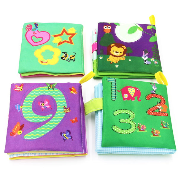 4 Style Baby Toys Soft Cloth Books Rustle Sound