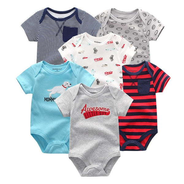 6pcs Baby Bodysuit 0-12M