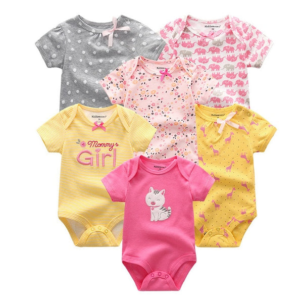 6pcs Baby Bodysuit 0-12M