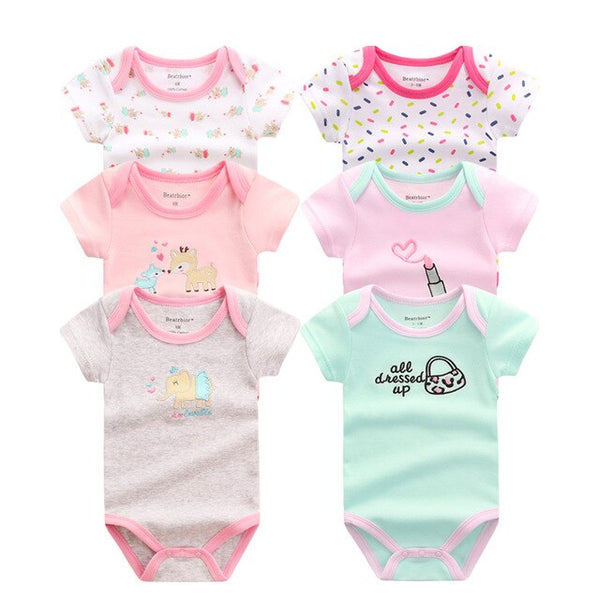 6pcs Baby Bodysuit 3-9M