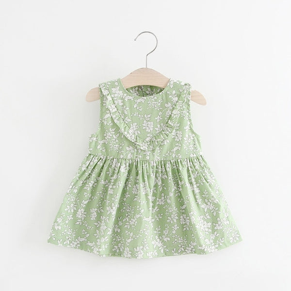 Bow Floral Print Baby Girls Dress 0-2 Years