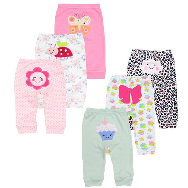 3/6pcs Baby Pants 6-24M