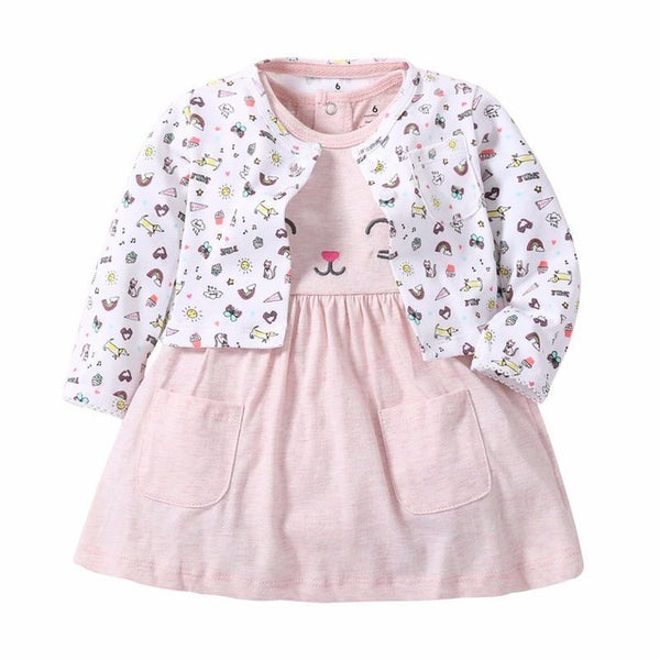 2pcs Baby Girls Dress 6-24M