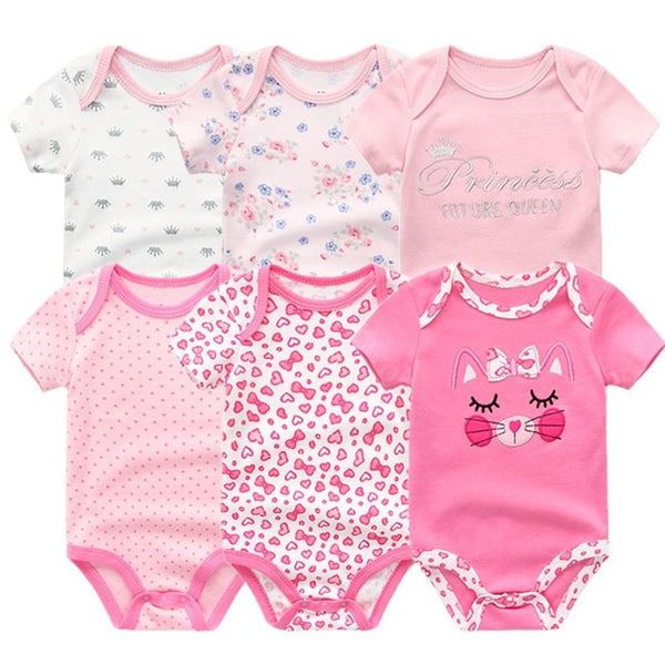 6pcs Baby Bodysuit 0-12M