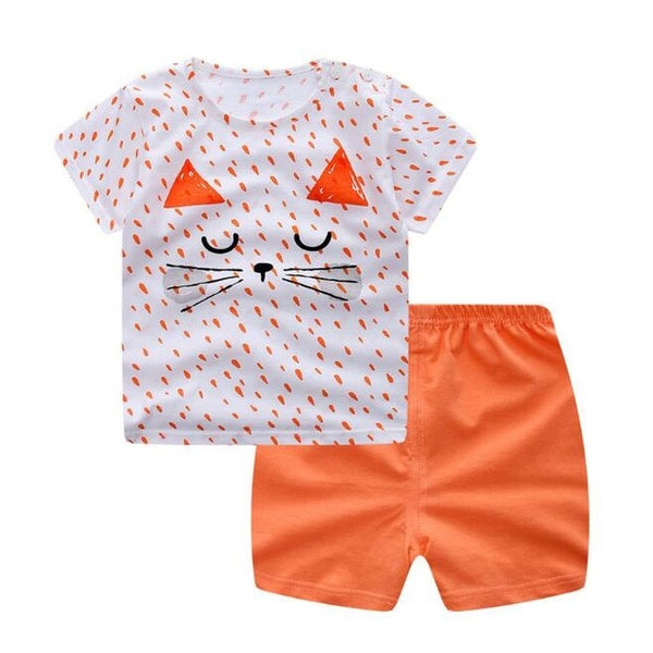 Unisex Baby Tshirt + Shorts Sets