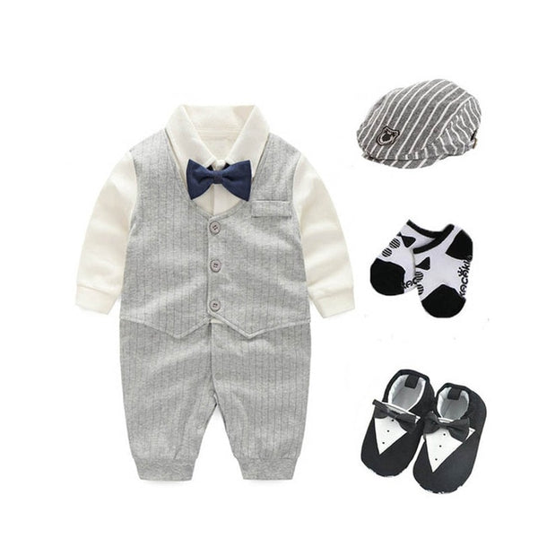 Baby Boys Tuxedo Suit Set 0-18M
