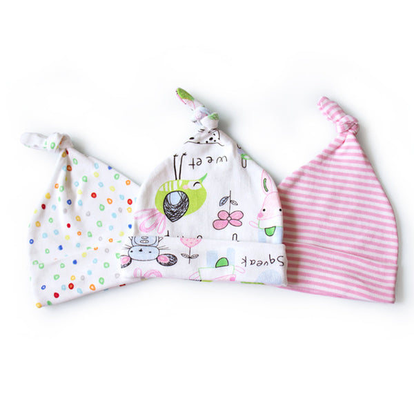3pcs Baby Caps 3-6M