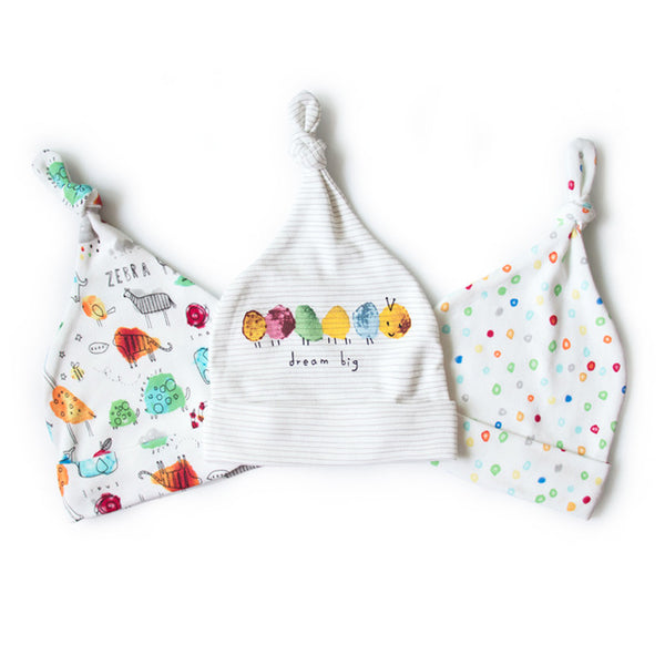 3pcs Baby Caps 3-6M