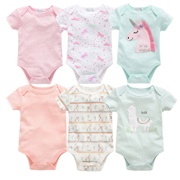 6pcs Baby Bodysuit 0-12M