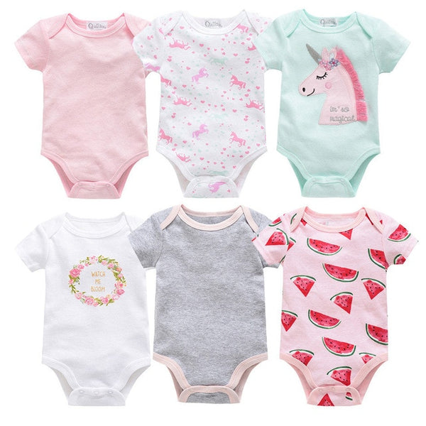 6pcs Baby Bodysuit 0-12M