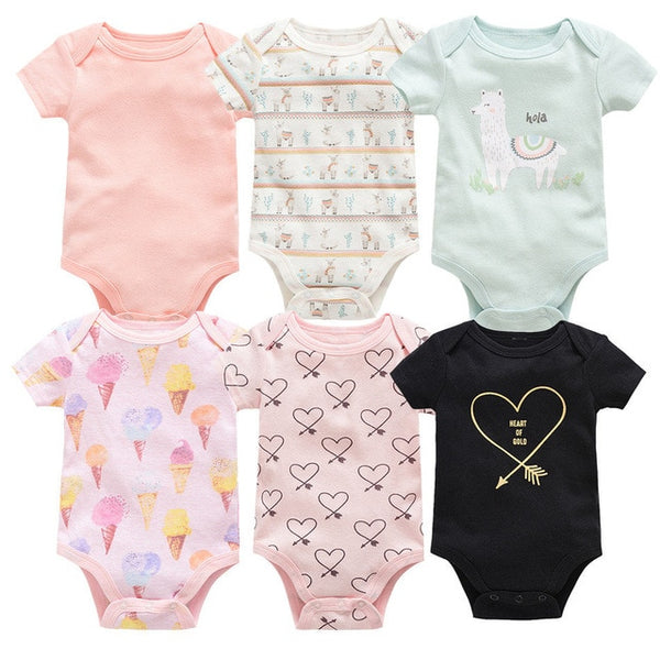 6pcs Baby Bodysuit 0-12M