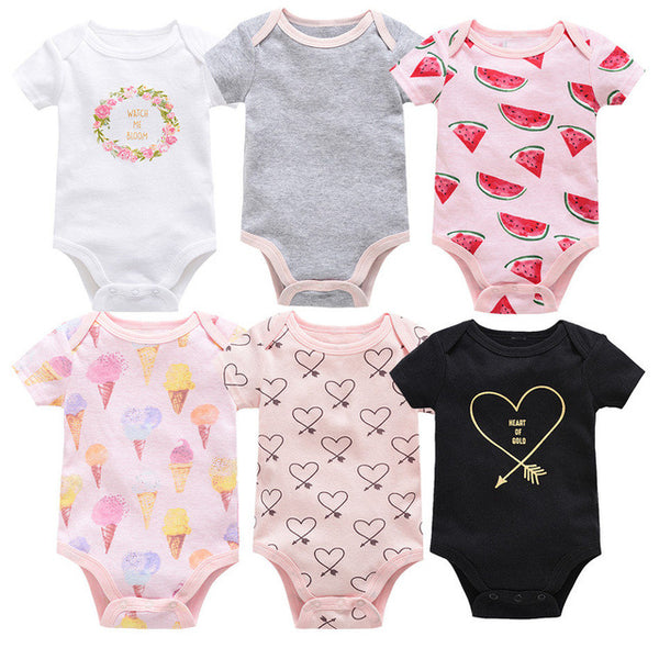 6pcs Baby Bodysuit 0-12M