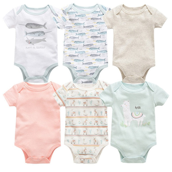 6pcs Baby Bodysuit 0-12M