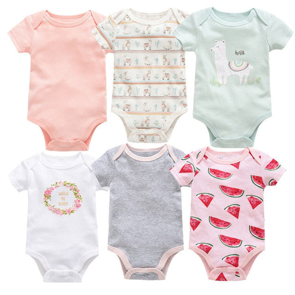 6pcs Baby Bodysuit 0-12M