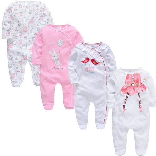 3 4 pcs Baby Romper 3-12M