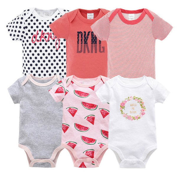 6pcs Baby Bodysuit 0-12M