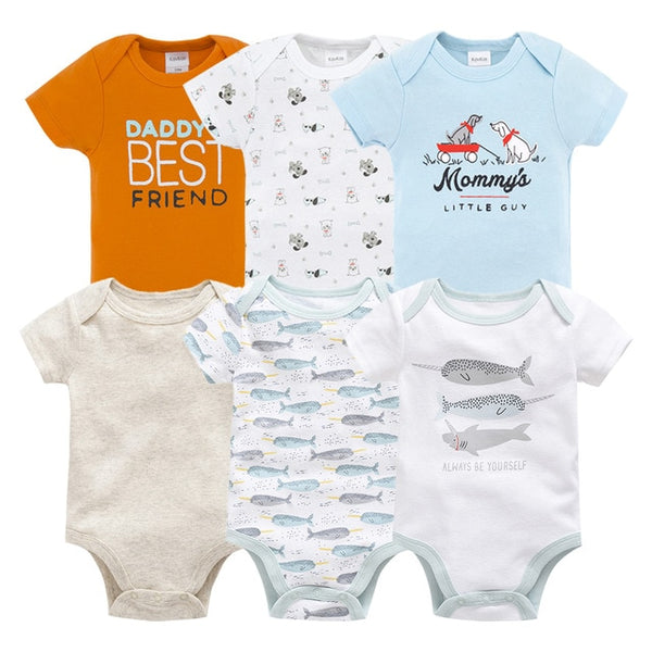 6pcs Baby Bodysuit 0-12M