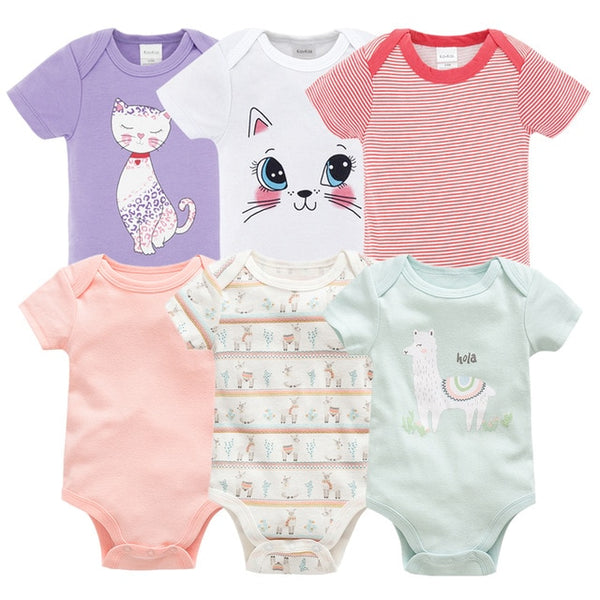 6pcs Baby Bodysuit 0-12M