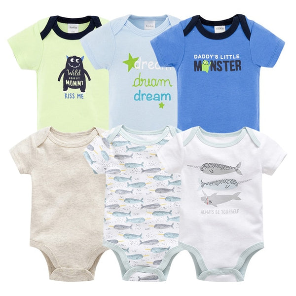 6pcs Baby Bodysuit 0-12M