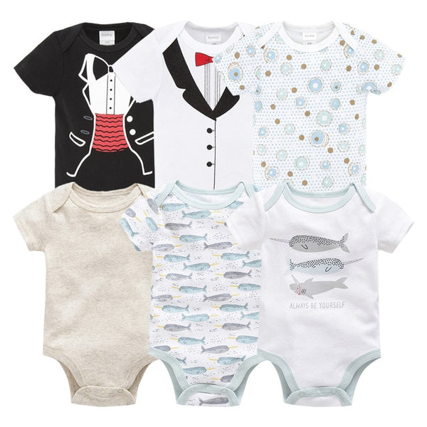 6pcs Baby Bodysuit 0-12M