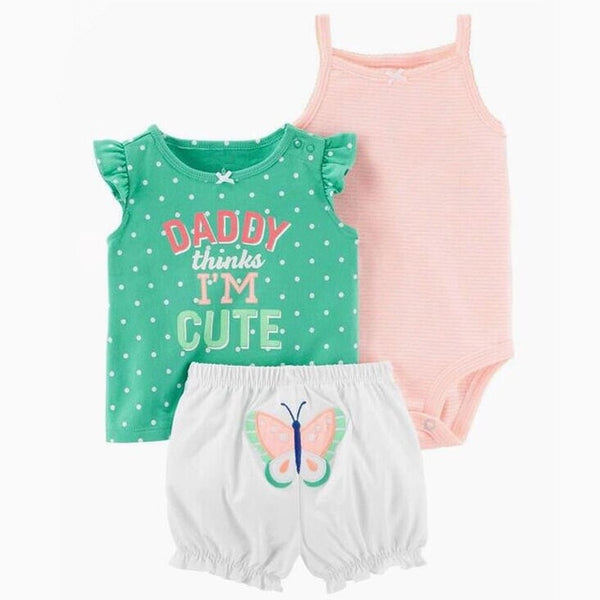 3pcs Baby Clothing Set 6-24M