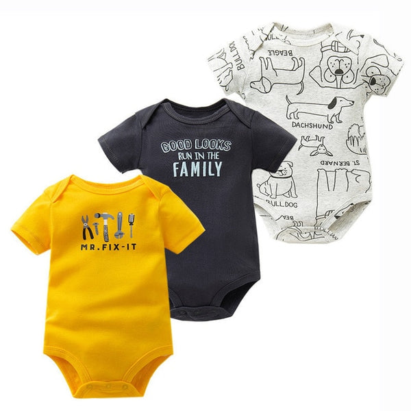 3pcs Baby Bodysuit 0-24M