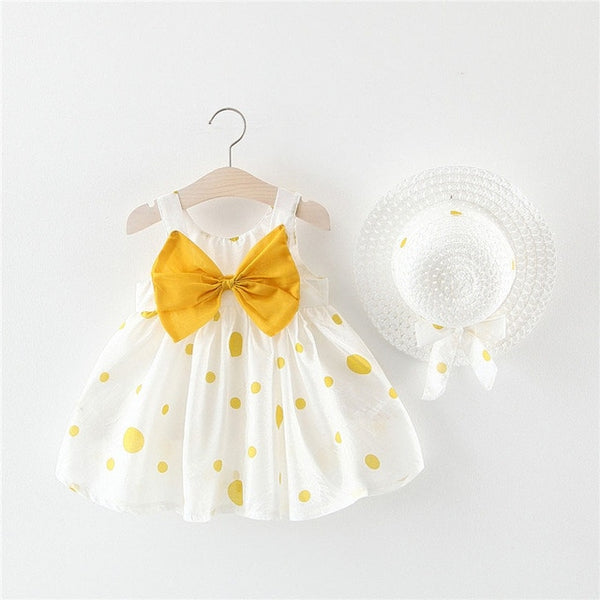 Baby Girls Dress + Hat 0-2 Years