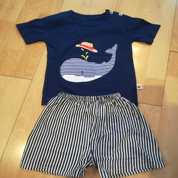 Unisex Baby Tshirt + Shorts Sets