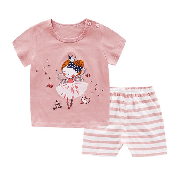 Unisex Baby Tshirt + Shorts Sets