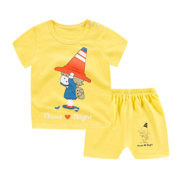 Unisex Baby Tshirt + Shorts Sets